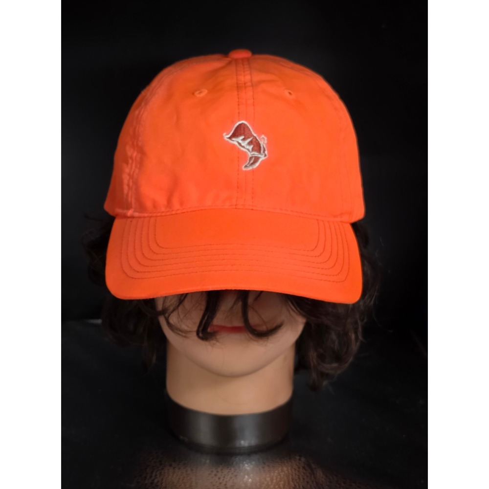 Mens Hat Blaze Orange Cowboy Boot Hunting Cap Strapback GameGuard Outdoors OSFA